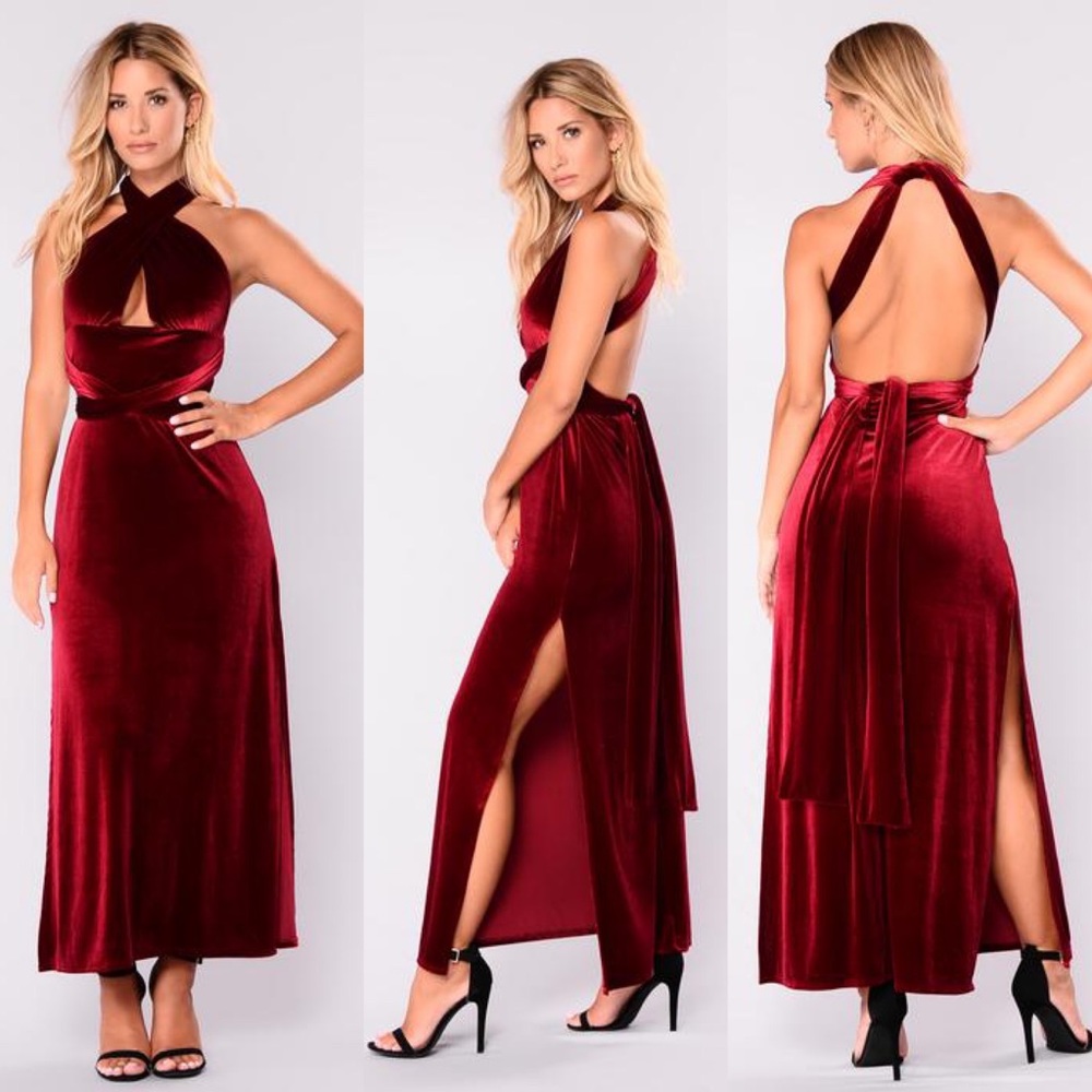 Fashion Nova Look My Way Velvet Dress